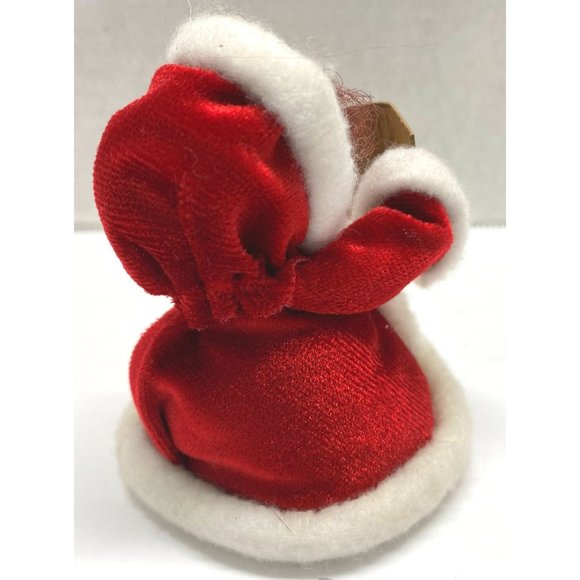 Vintage Christmas Caroler in Red Robe 3.75" Tall Christmas Home Decoration - Picture 6 of 6